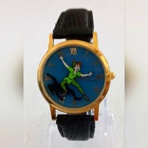 Vtg Disney Peter Pan 33mm Mystery Dial Watch LE of 7500 New NOS 1990s